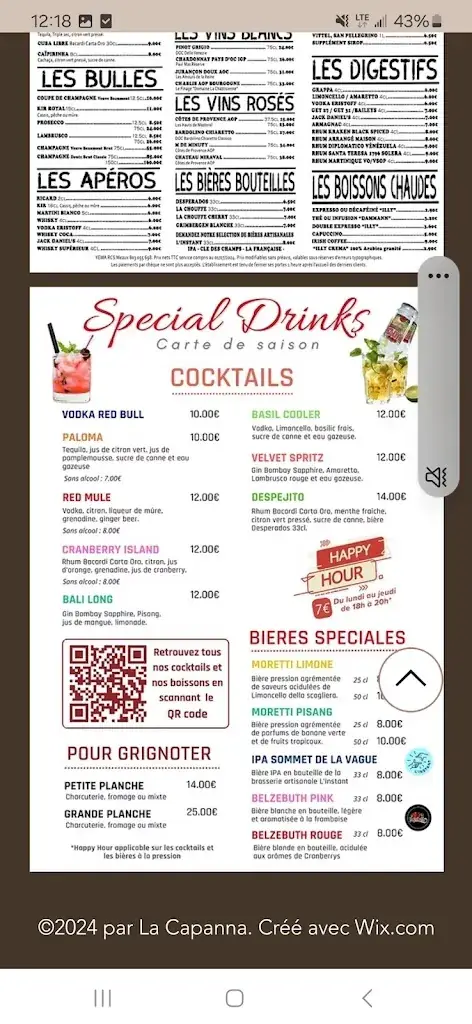 Menu_La Capanna_Lognes_image_3