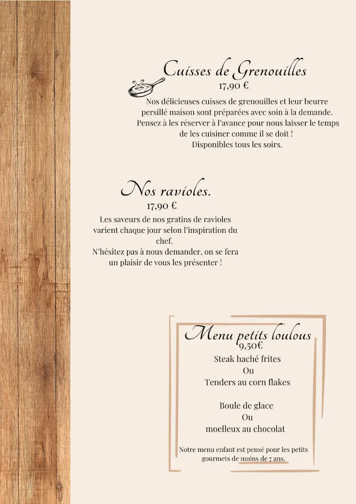 Menu_La tribü Restaurant_Félines_imagen_1