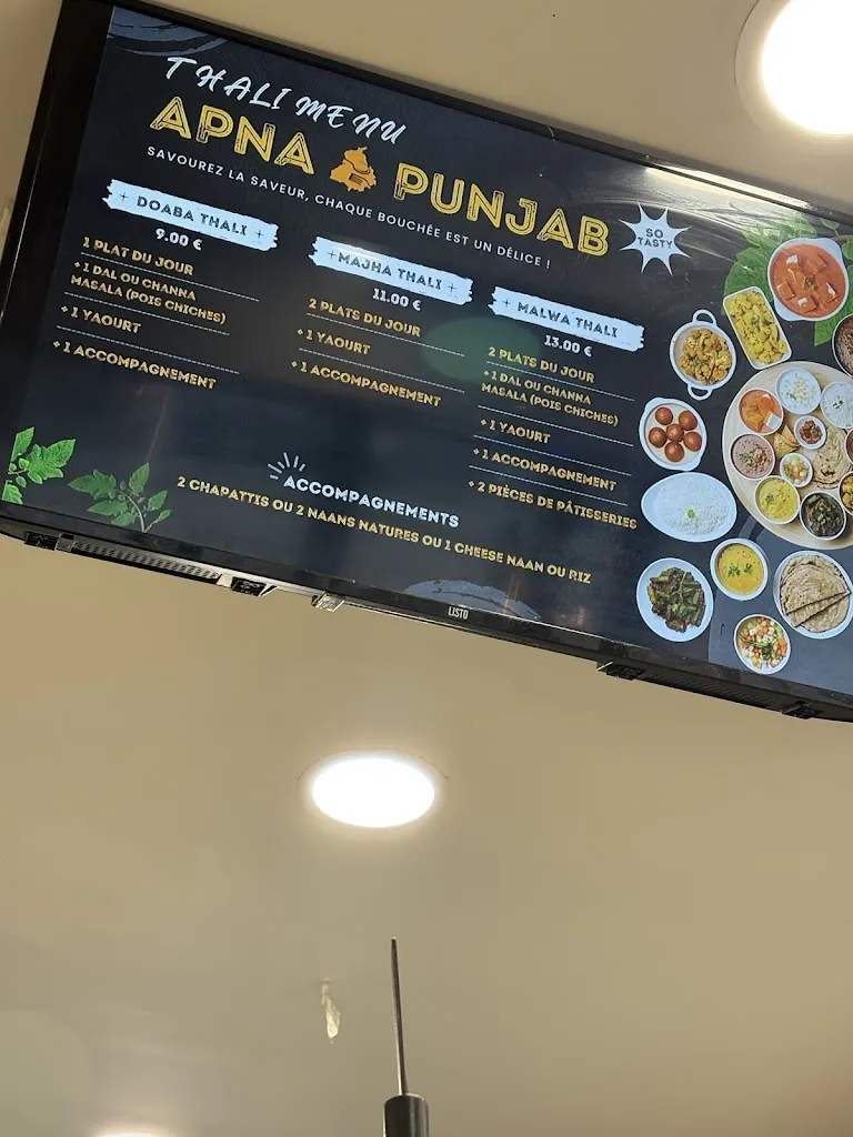 Menu_Apna Punjab Restaurant 100% Végétarien_Courneuve_image_1