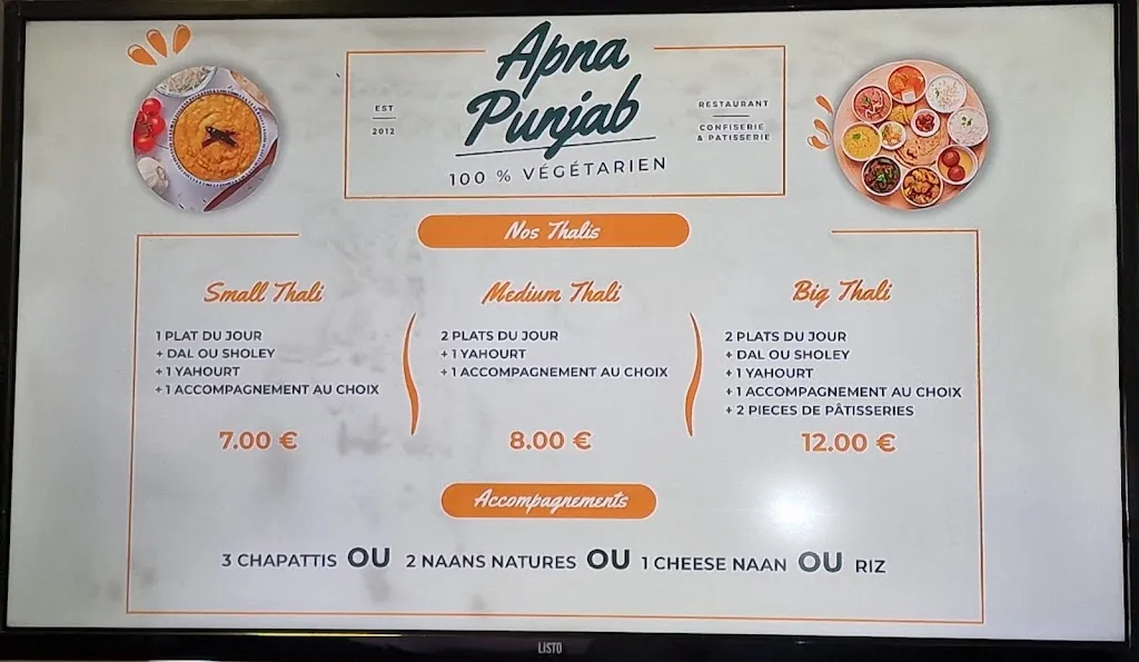 Menu_Apna Punjab Restaurant 100% Végétarien_Courneuve_image_2