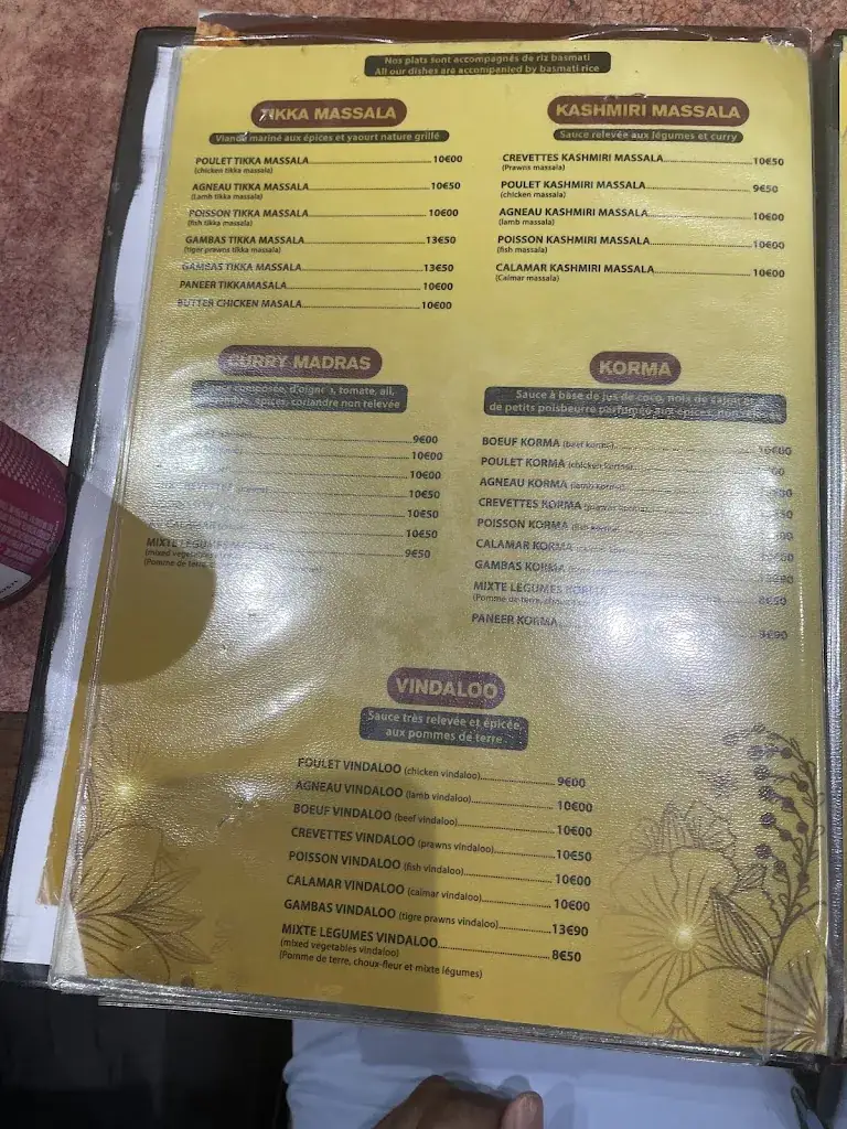 Menu_Ammaa’s Restaurant_Courneuve_image_2