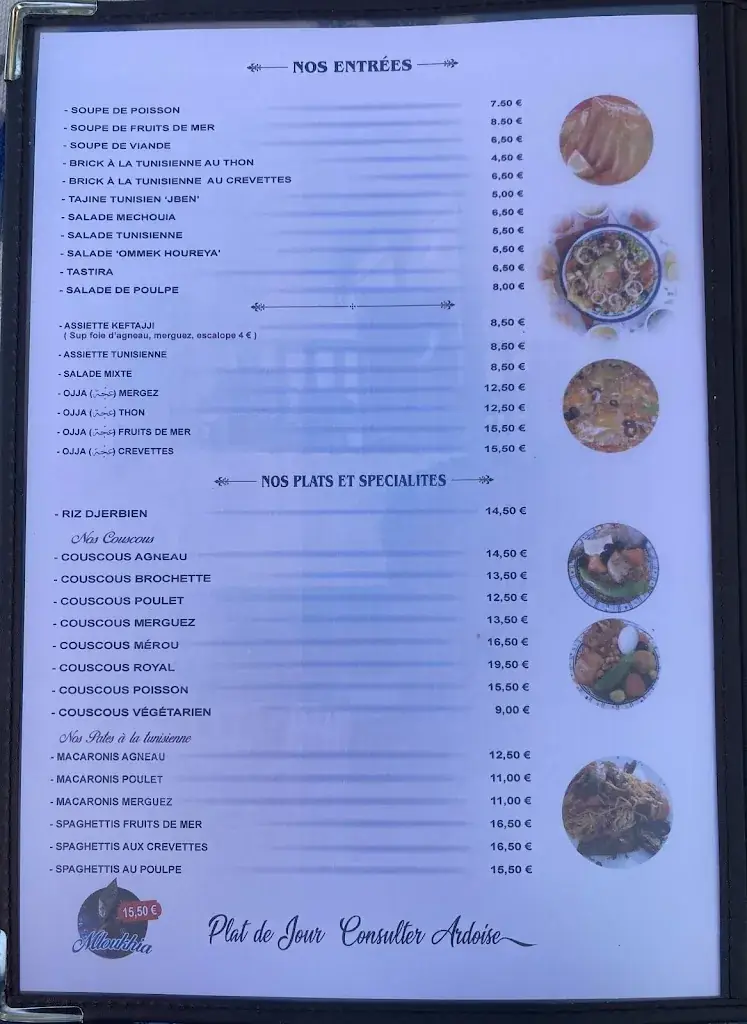 Menu_Restaurant Sidi Boussaid_Courneuve_image_2
