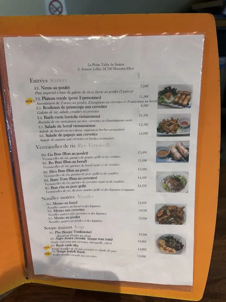 Menu_La Petite Table de Saïgon_Maisons-Alfort_image_1