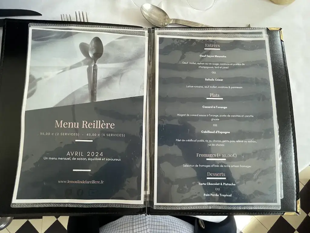Menu_Le Moulin de la Reillère_Mantes-la-Ville_image_1