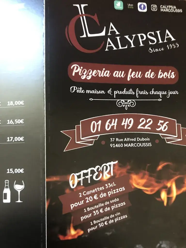 Menu_La Calypsia_Marcoussis_image_4