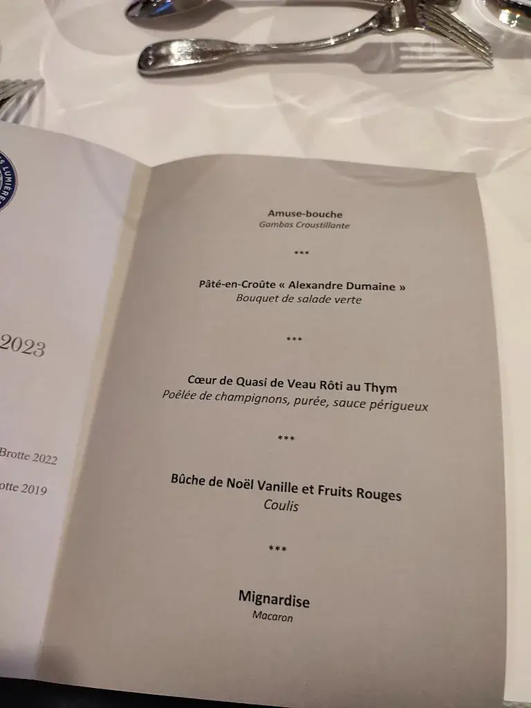 Menü_Brasserie des Lumières - Bocuse_Décines-Charpieu_Bild_2