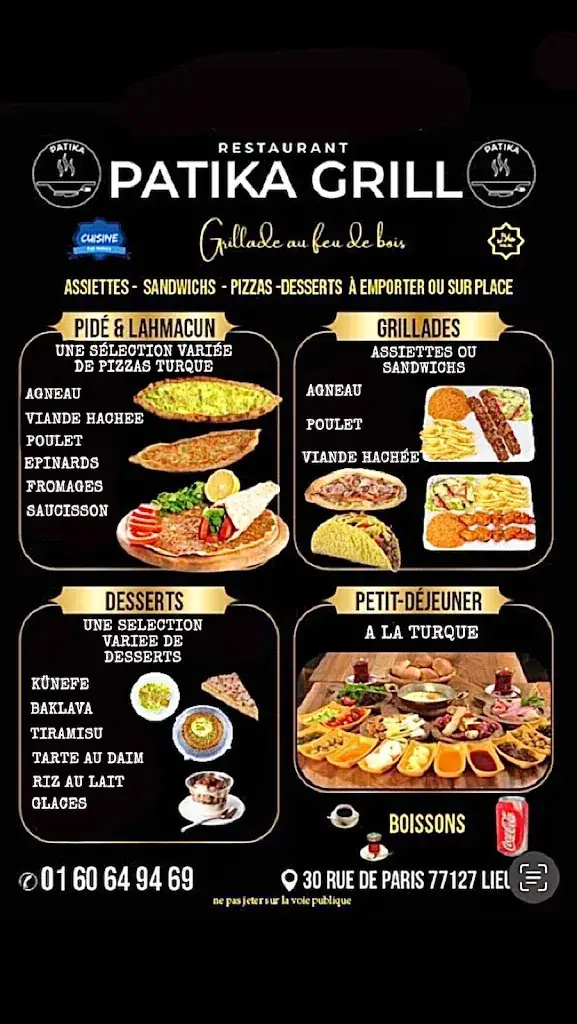 Menu_patika restaurant_Lieusaint_image_1