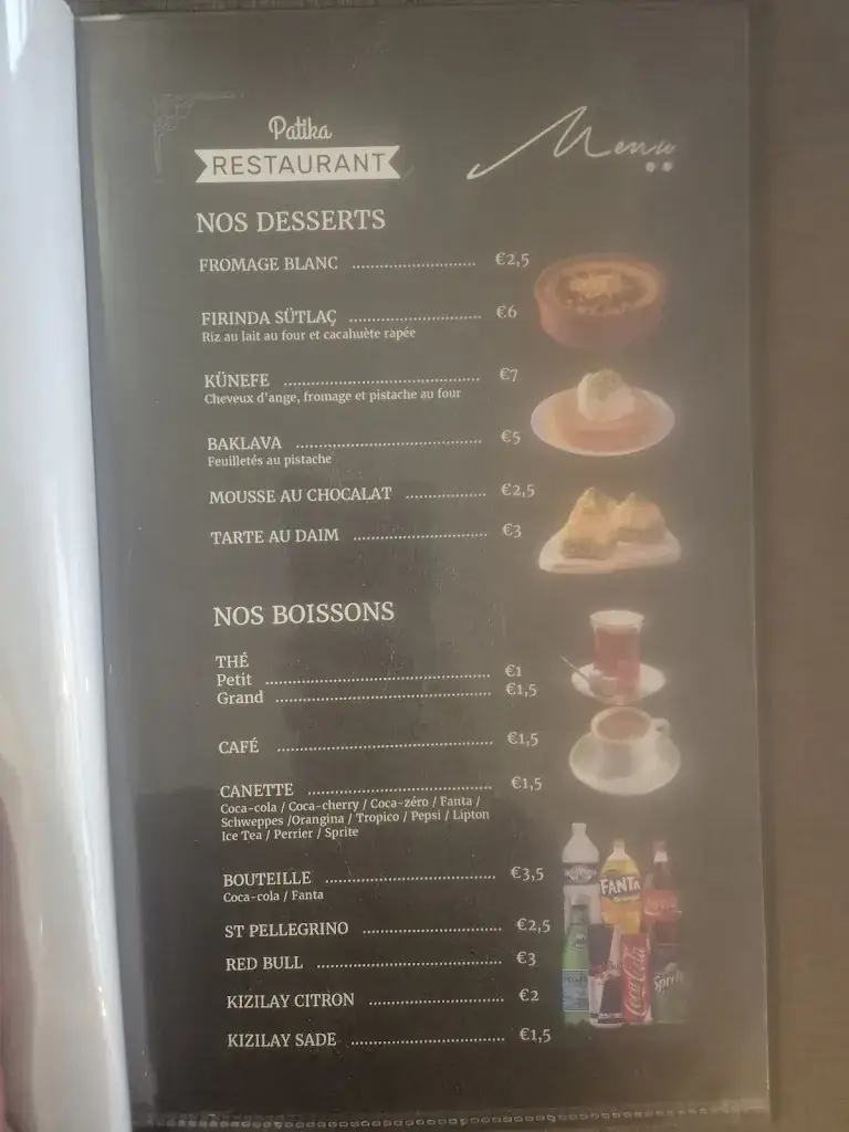 Menu_patika restaurant_Lieusaint_image_3