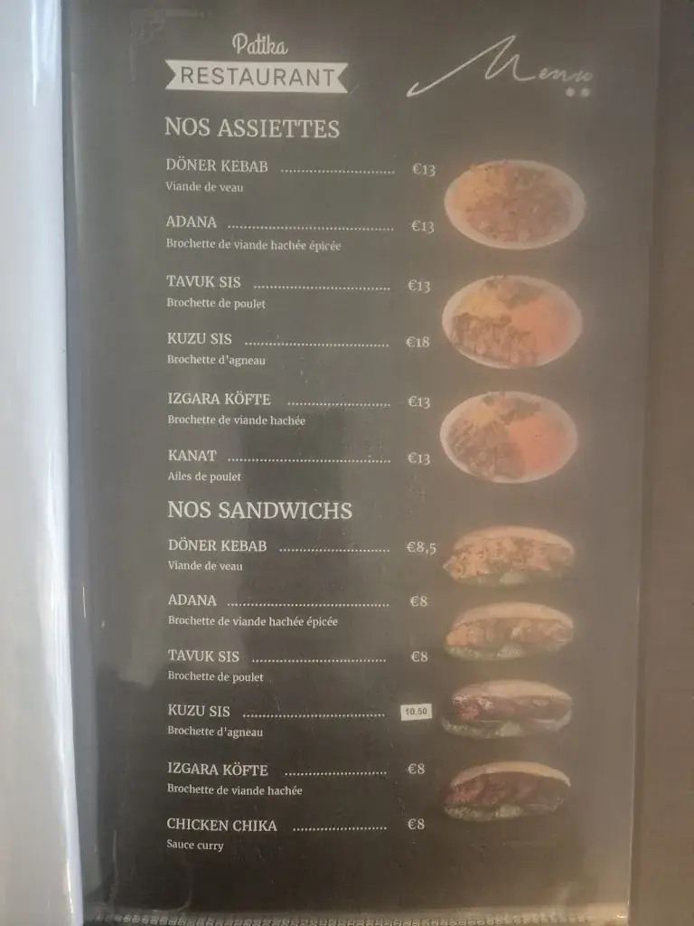 Menu_patika restaurant_Lieusaint_image_4