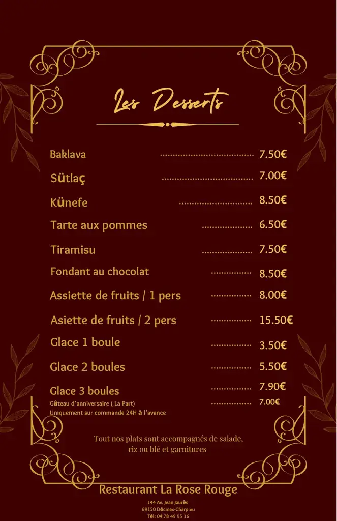 Menu_Restaurant La Rose Rouge Decines_Décines-Charpieu_image_1