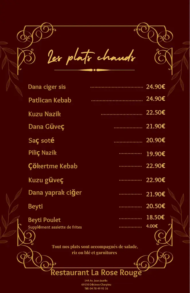 Menu_Restaurant La Rose Rouge Decines_Décines-Charpieu_image_2