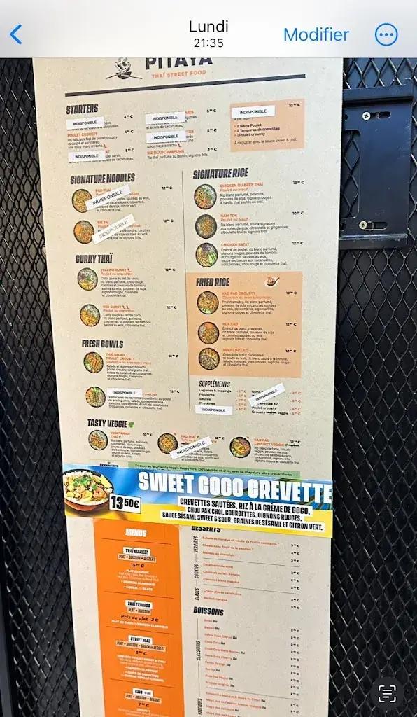 Menu_Pitaya Thaï Street Food_Lieusaint_image_3