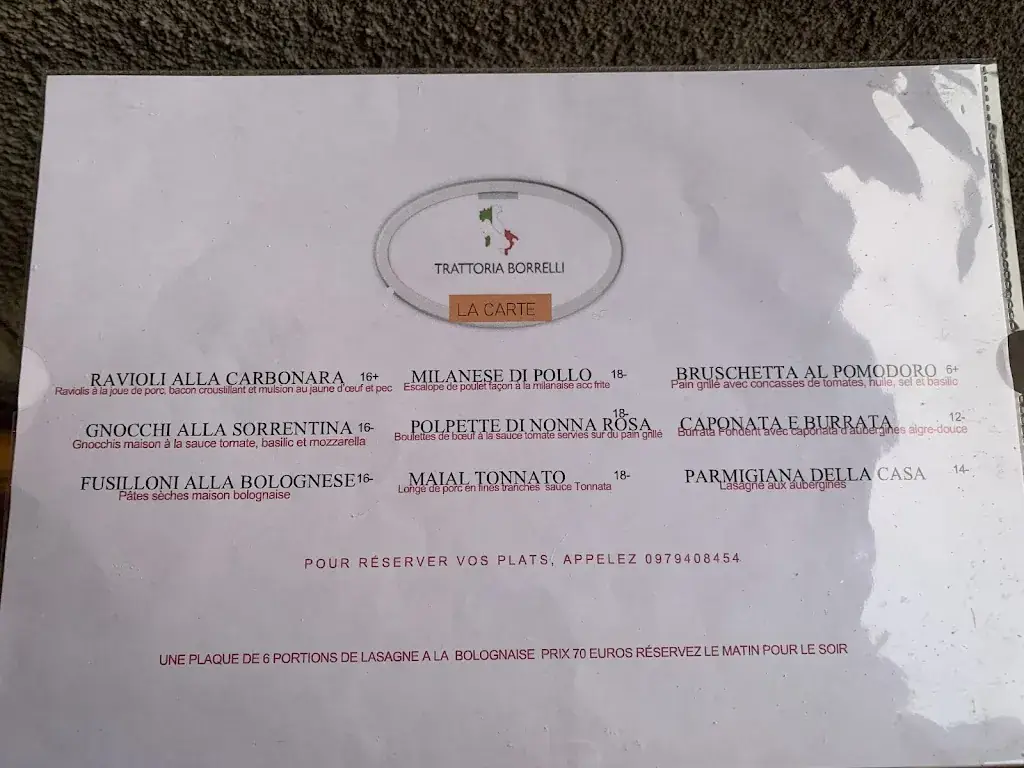 Menu_TRATTORIA BORRELLI_Thonon-les-Bains_image_1