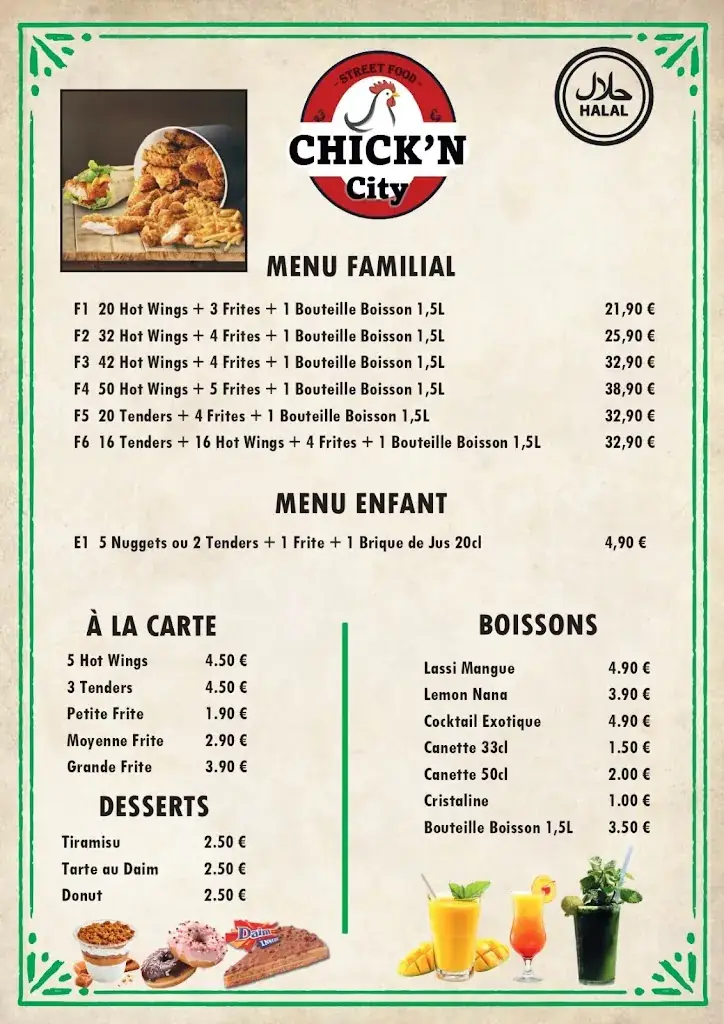Menu_CHICK'N City_Lieusaint_image_1