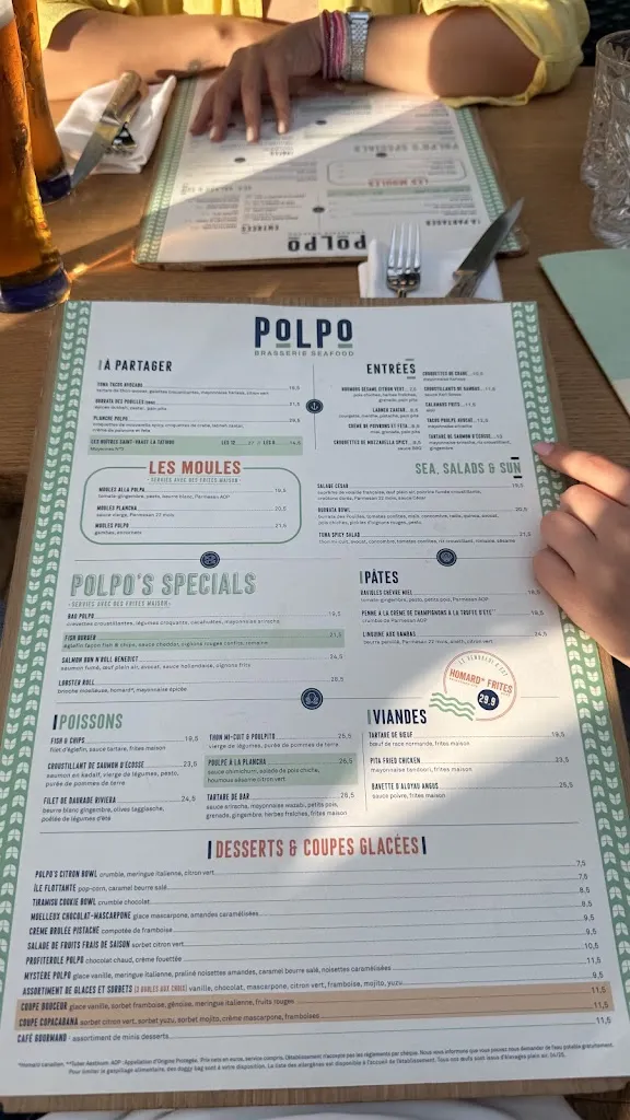 Menu_Polpo Brasserie_Levallois-Perret_immagine_2