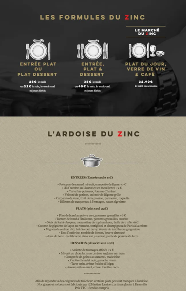 Menu_Le Zinc du Marché_Levallois-Perret_image_1