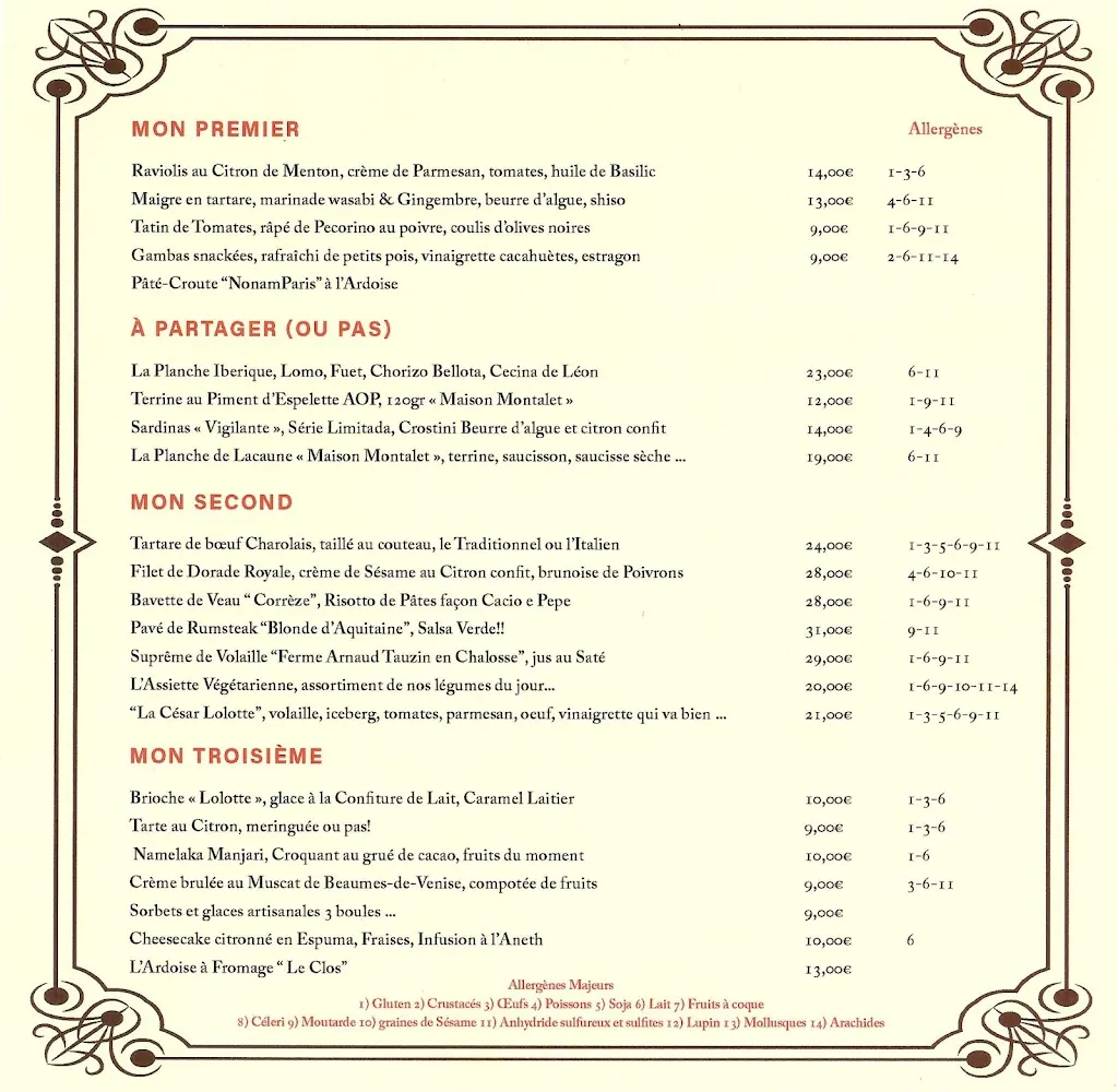 Menu_Le Bistrot de Lolotte_Levallois-Perret_image_1