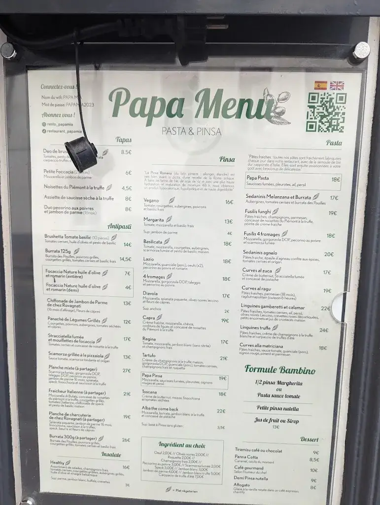 Menu_Papa Mia_Levallois-Perret_image_1