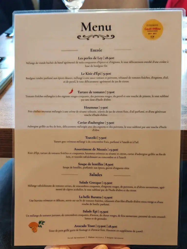 Menu_Epi Restaurant_Levallois-Perret_image_4