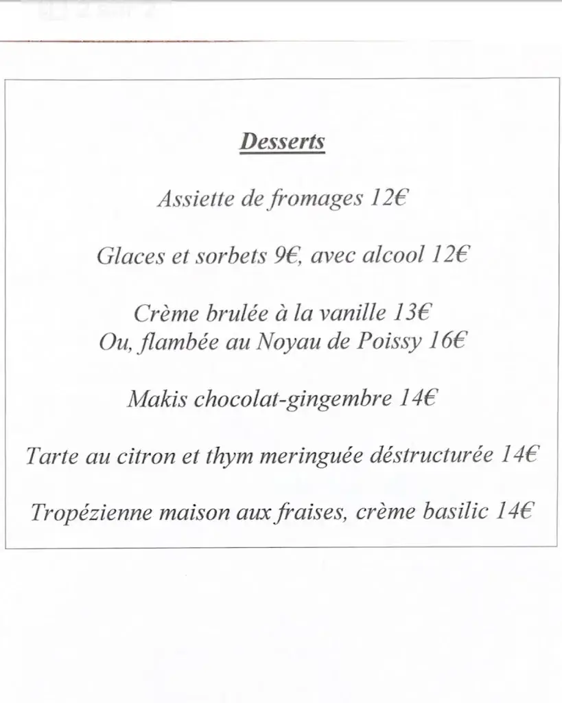 Menu_Restaurant LA CHAUMIERE_Poissy_image_2