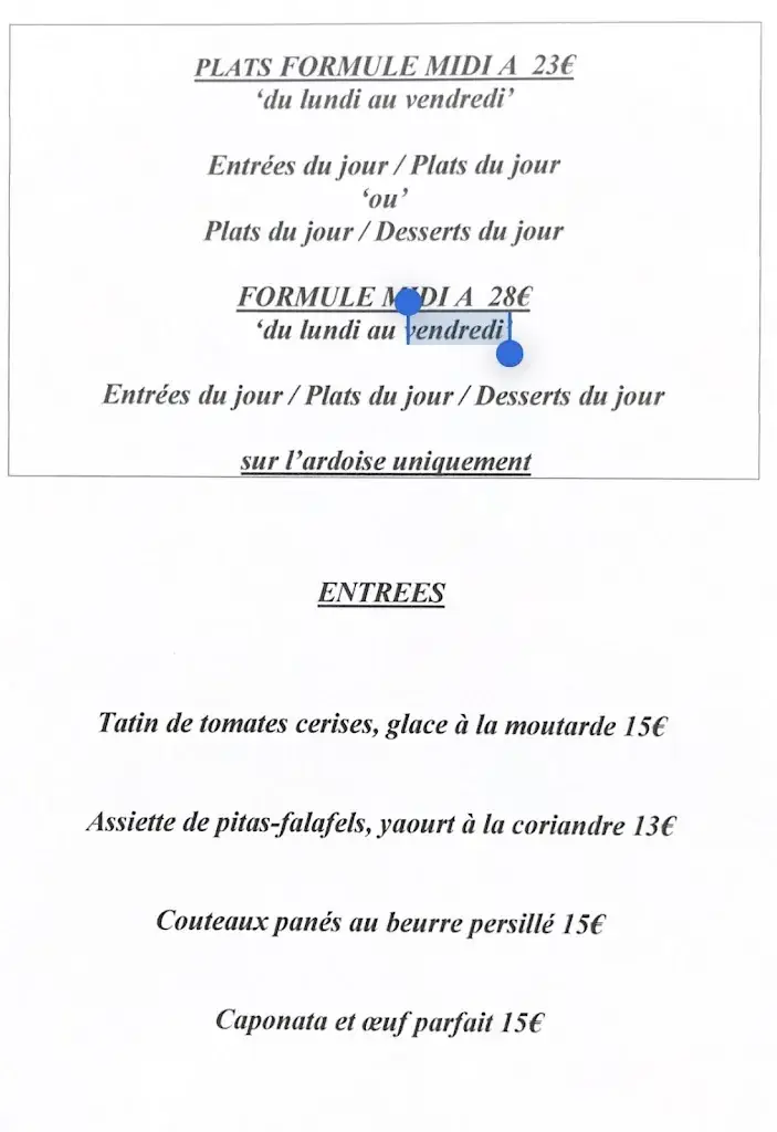 Menu_Restaurant LA CHAUMIERE_Poissy_image_4