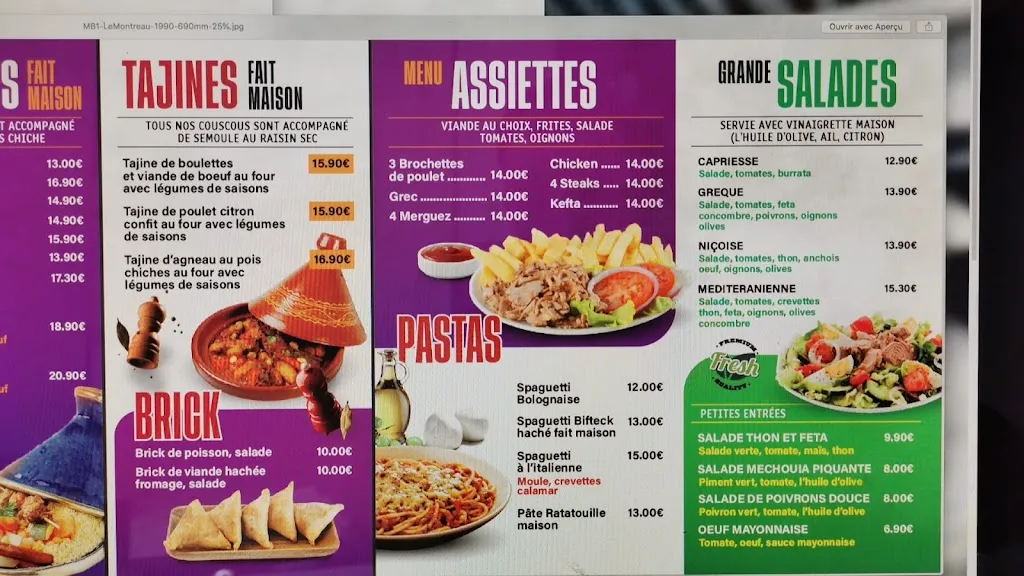 Menu_Restaurant Le Montreau_Montreuil_image_1