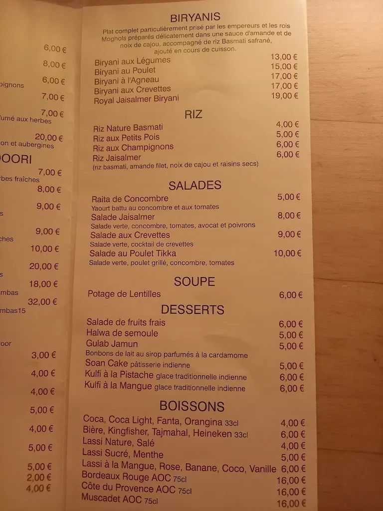 Menu_Jaisalmer Lounge_Montesson_image_3