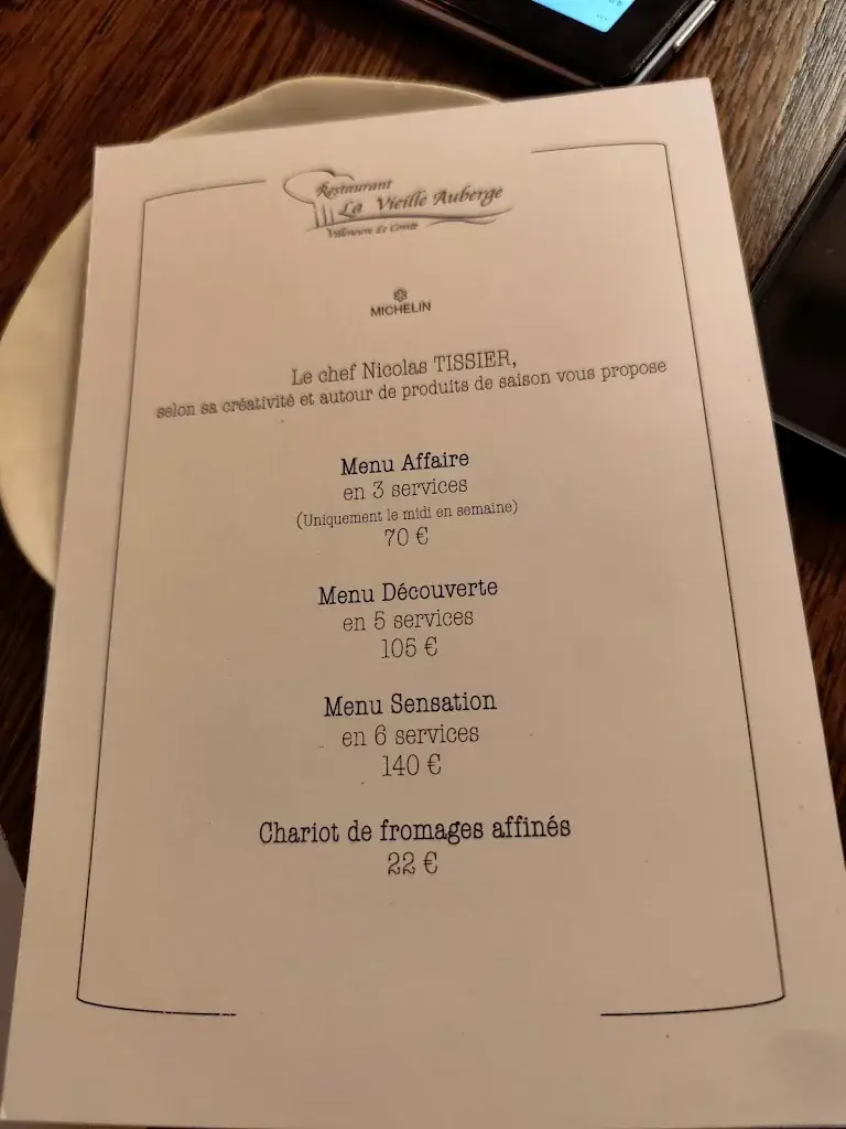 Menu_La Vieille Auberge_Villeneuve-le-Comte_image_2