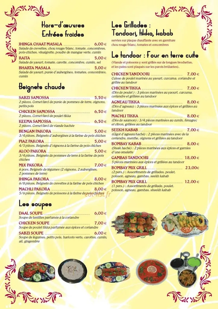 Menu_Salam Bombay_Morsang-sur-Orge_image_1