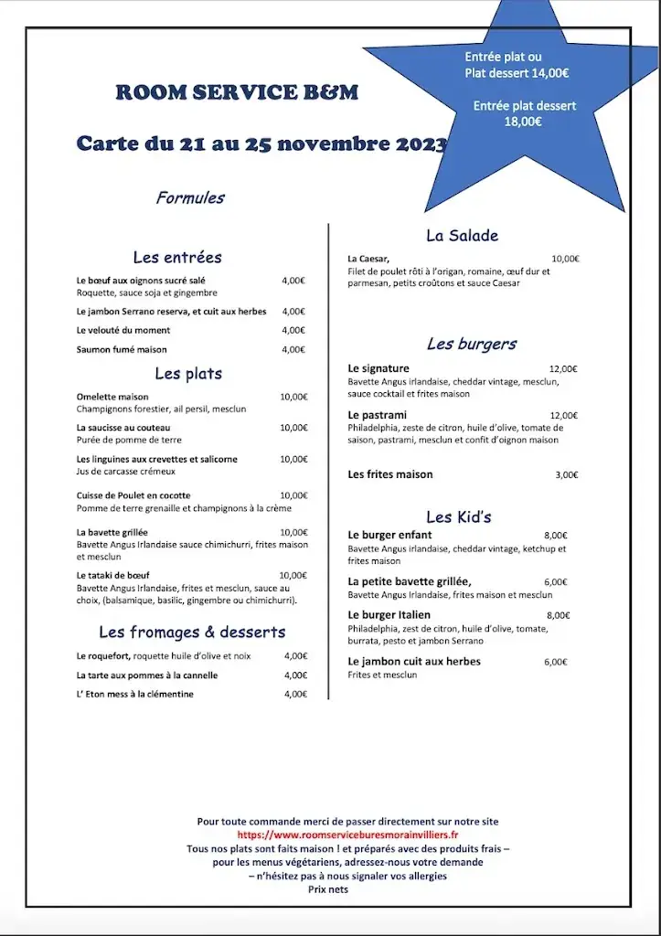 Room Service Bures Morainvilliers_Morainvilliers_menu_image_1