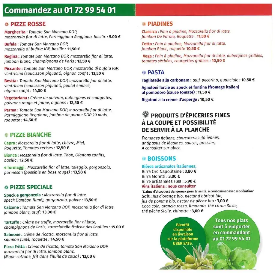 Menu_Il Gusto Italiano_Mitry-Mory_image_1