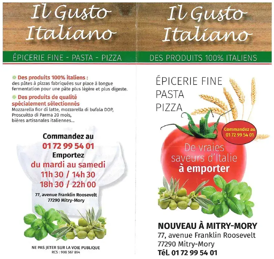 Menu_Il Gusto Italiano_Mitry-Mory_image_4