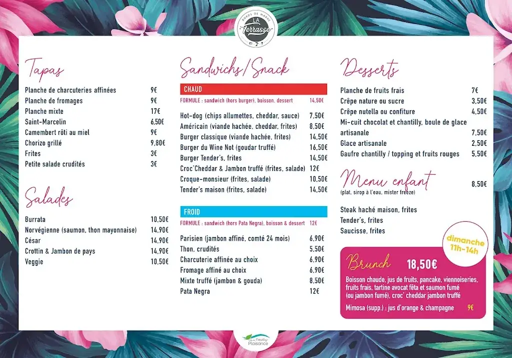 Menu_La Terrasse des Bords de Marne_Neuilly-Plaisance_immagine_2