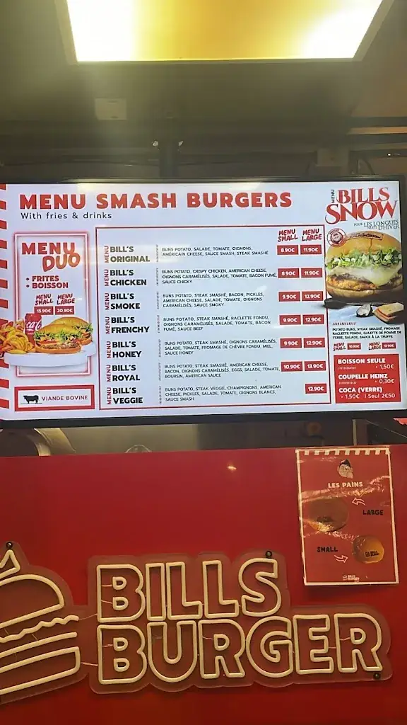 Menu_Bill's Burger Neuilly-Plaisance_Neuilly-Plaisance_image_1