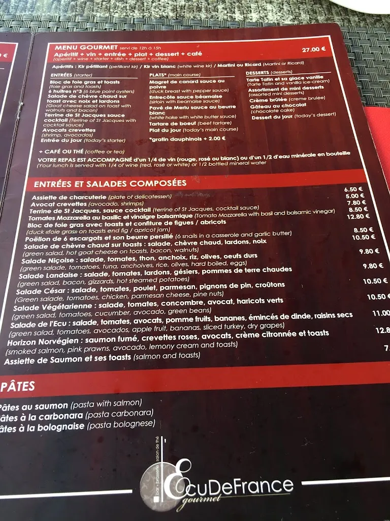 Menu_L'Ecu de France Gourmet_Nemours_image_1