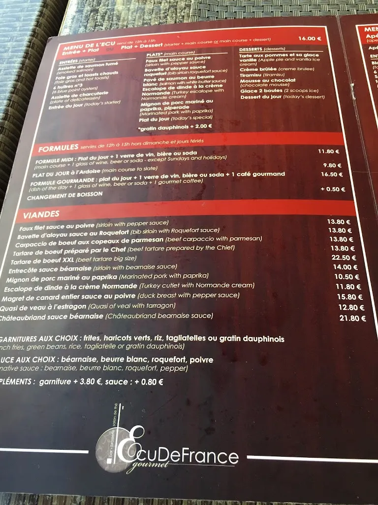 Menu_L'Ecu de France Gourmet_Nemours_image_2