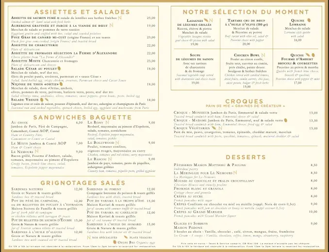 Menu_Le Nemours_Paris_image_2