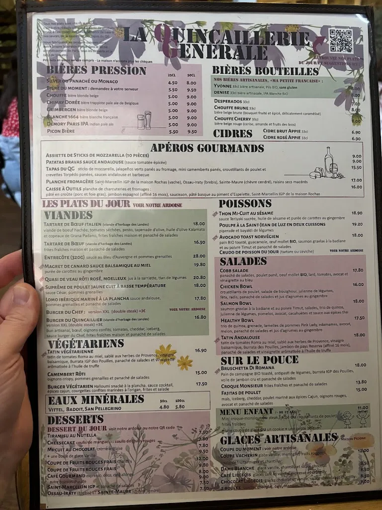 Menu_La Quincaillerie Générale_Montrouge_image_1