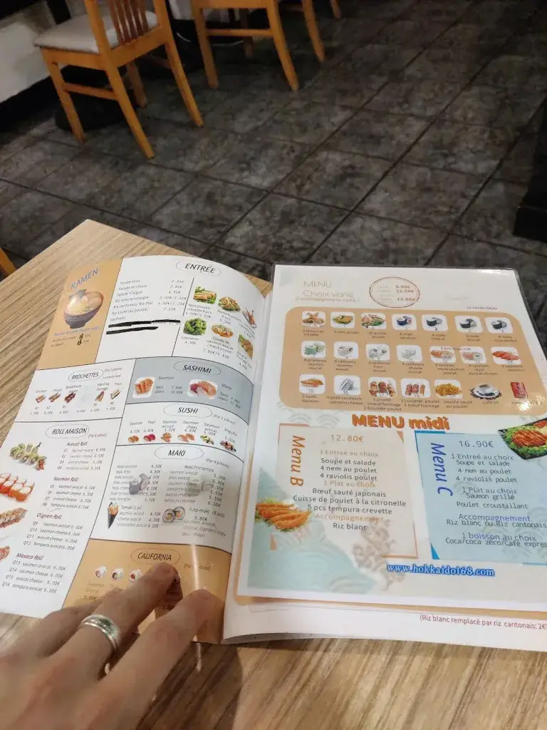 Menu_Hokkaido 168 🍜🍣OUVERT tout l’été_Montrouge_immagine_1