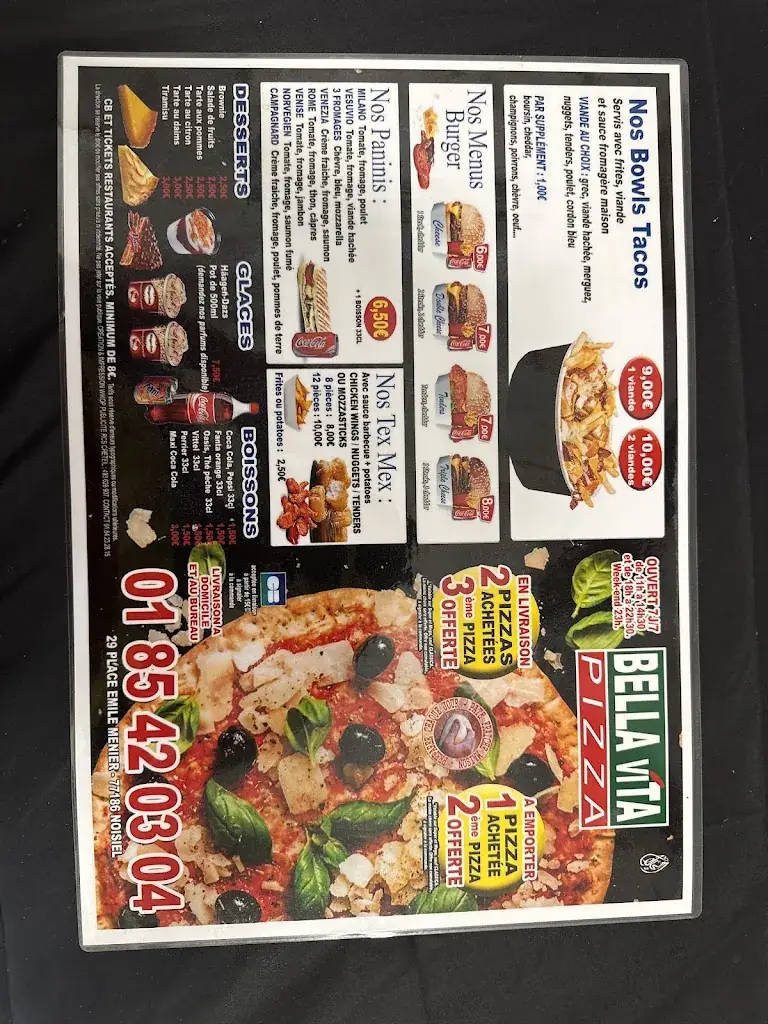 Menu_Bella vita noisiel_Noisiel_image_2