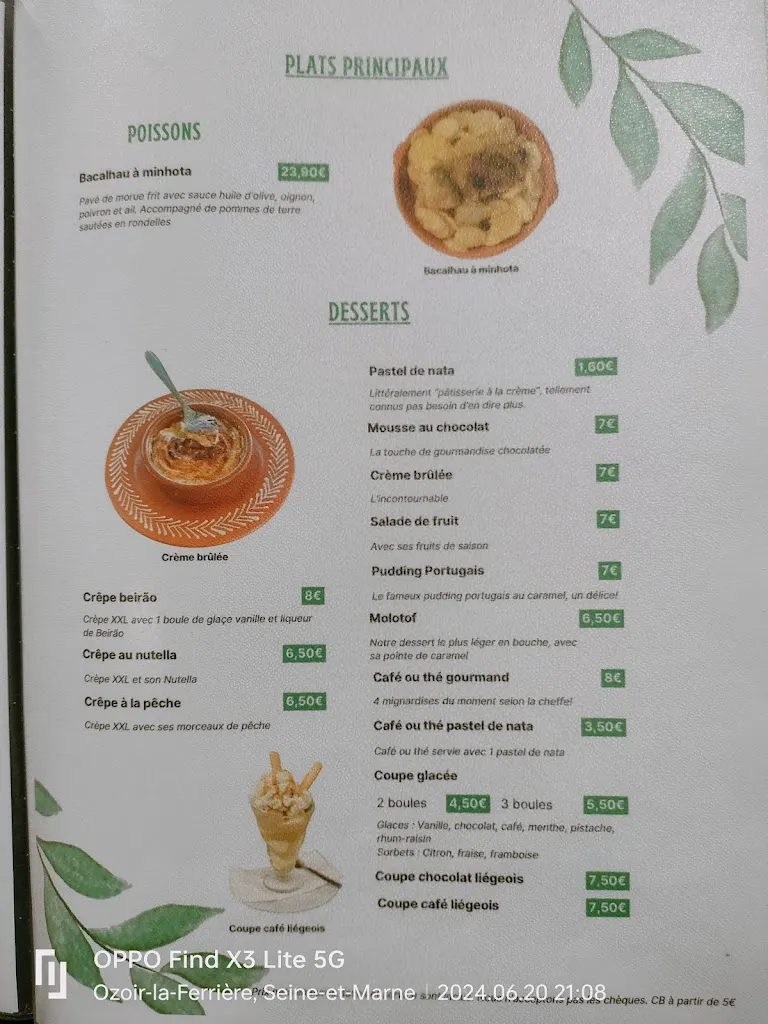 Menu_Quitéria - Restaurant Portugais_Ozoir-la-Ferrière_image_1