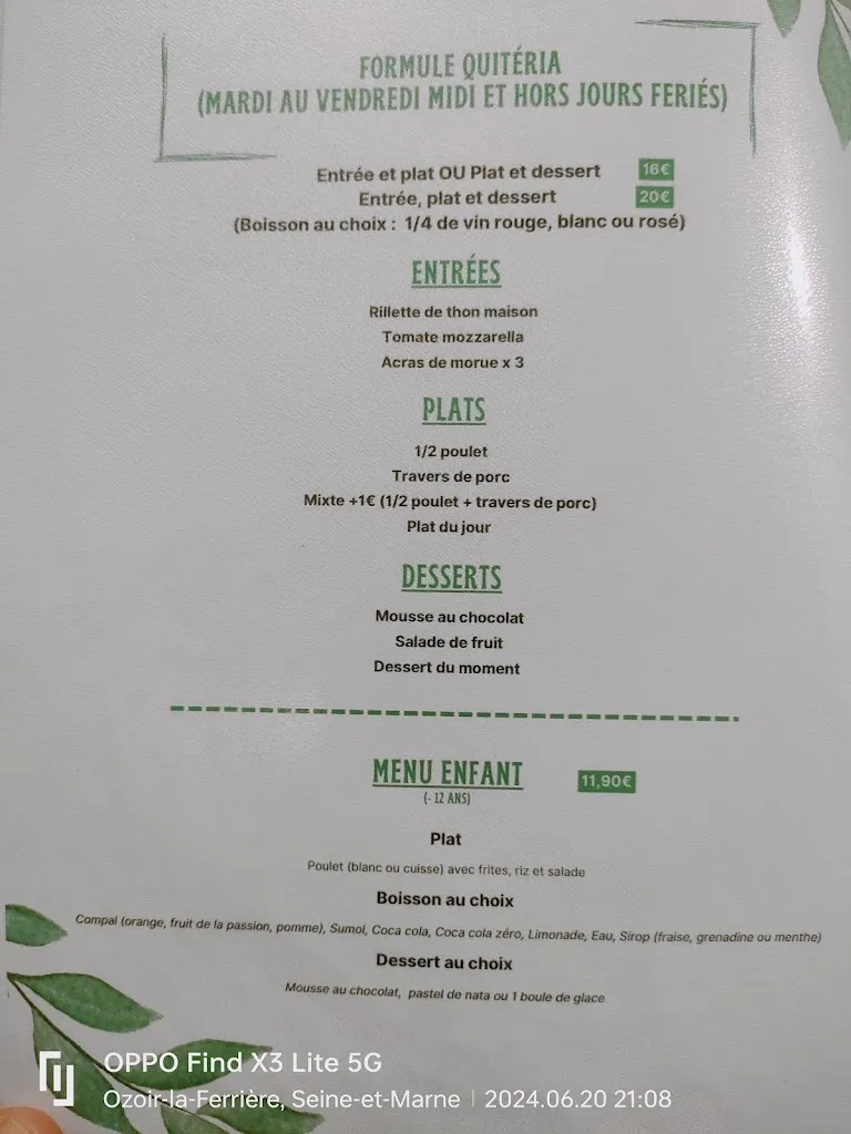 Menu_Quitéria - Restaurant Portugais_Ozoir-la-Ferrière_image_2