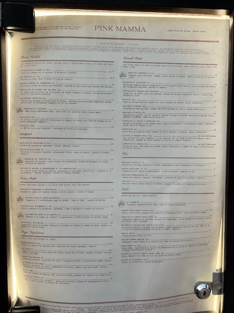 Menü_Pink Mamma_Paris_Bild_4