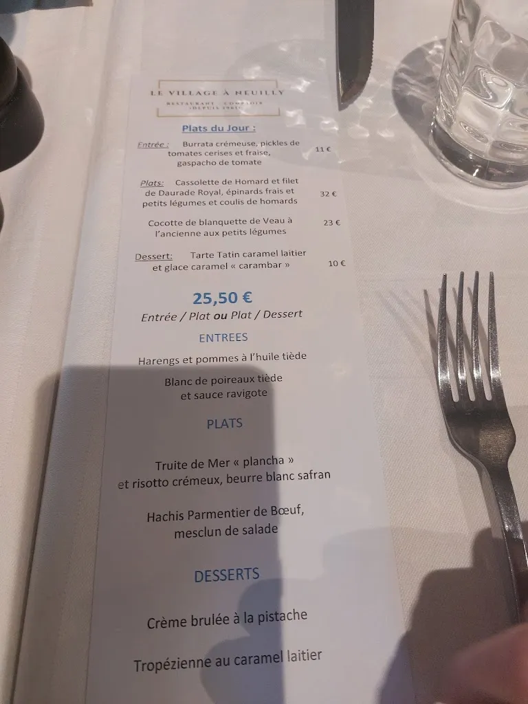 Menu_Le Village à Neuilly_Neuilly-sur-Seine_image_2