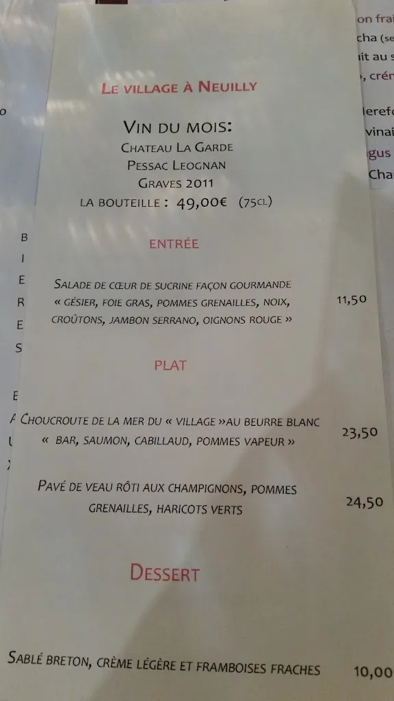 Menu_Le Village à Neuilly_Neuilly-sur-Seine_image_4