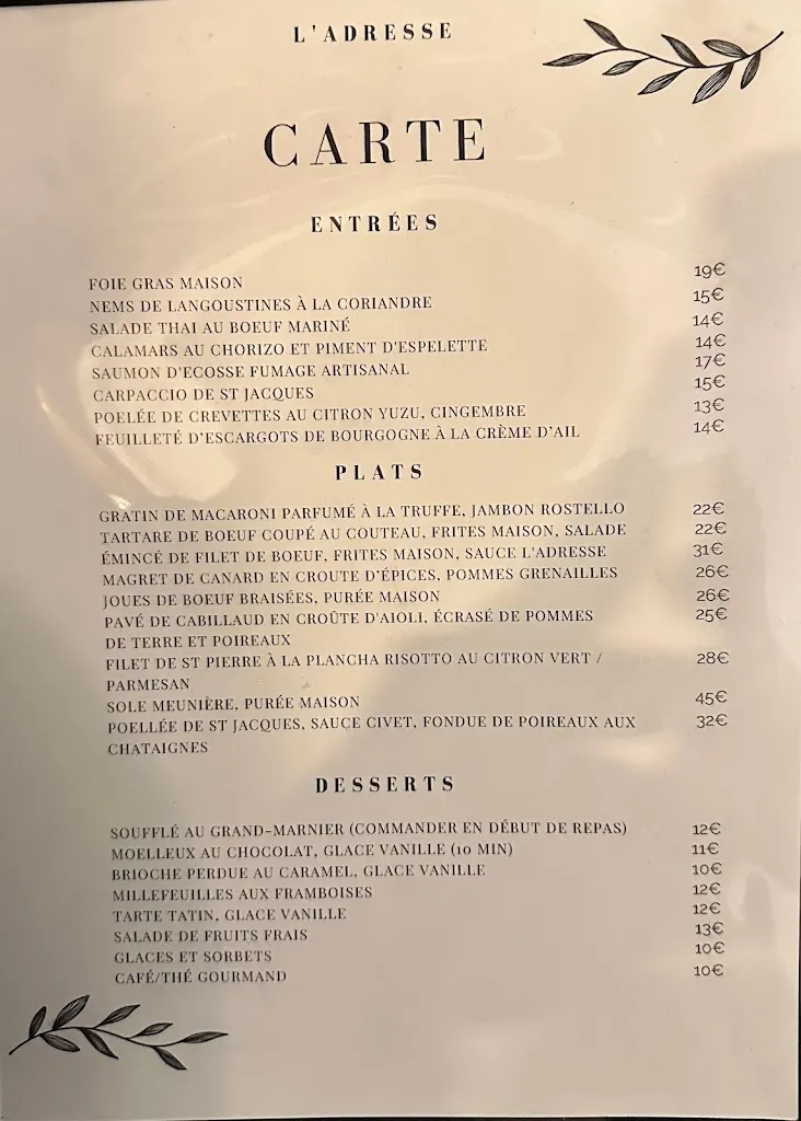 Menu_L'Adresse_Neuilly-sur-Seine_immagine_1