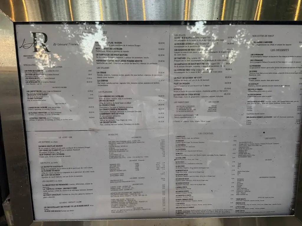 Menu_L'Atelier Restaurant_L'Isle-Adam_image_2