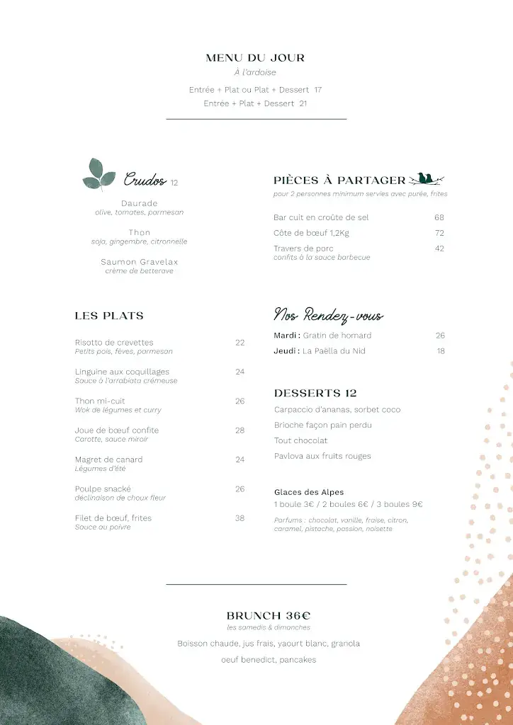Menu_Le Nid Restaurant_L'Isle-Adam_image_1
