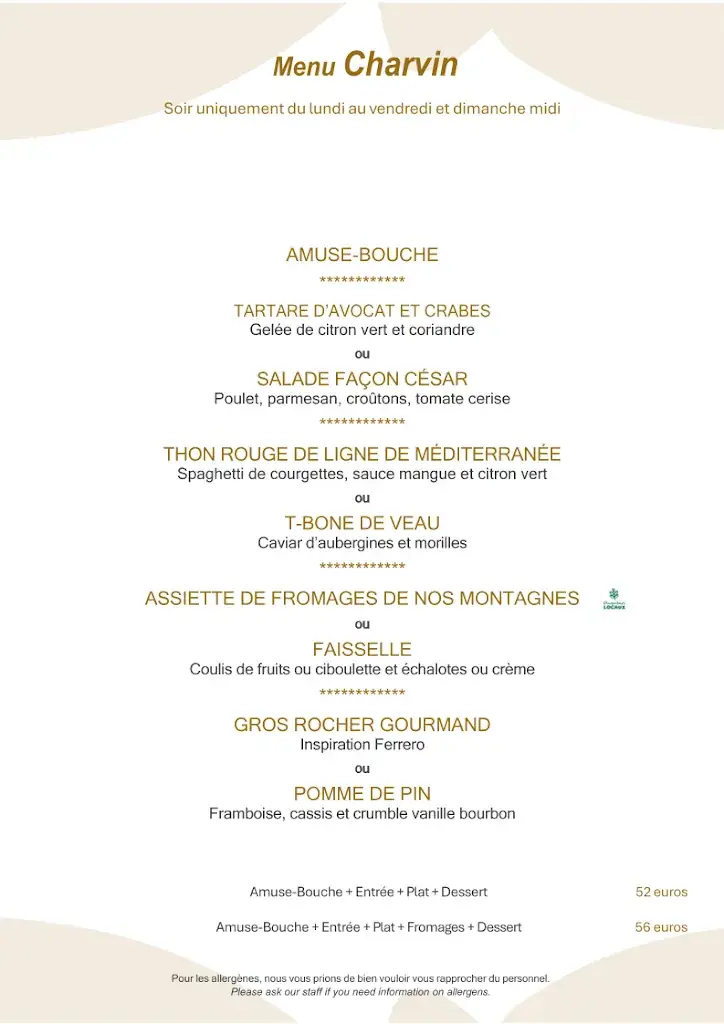 Menu_Restaurant Le Chalet Florimont_Saint-Ferréol_image_3