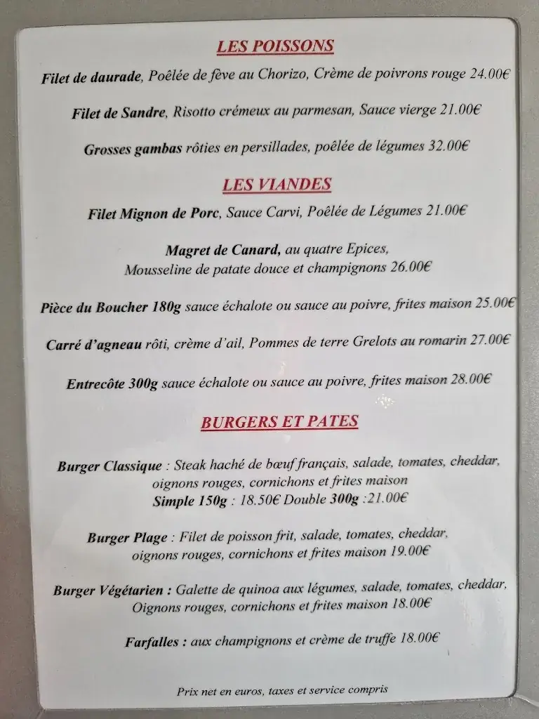 Menu_Restaurant de la Plage_L'Isle-Adam_image_3